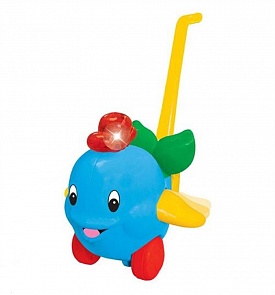 Игровая каталка с ручкой "Дельфин" (KiddieLand, KID 049577veg)